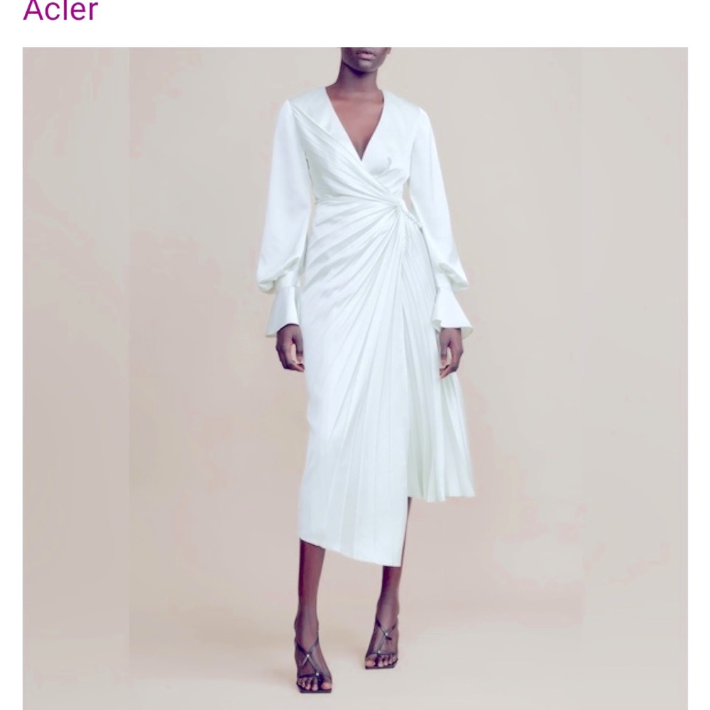 Acler cresta ivory dress